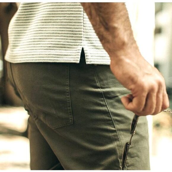 Taylor Stitch The Democratic All Day Pant Mens 29 In Olive Green Bedford Cord - Picture 7 of 16